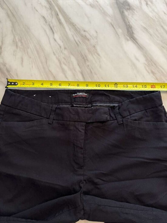 Dalia Collection Womens Flat Front Straight Leg Stretch Dress Pants Black Sz 12P - Picture 7 of 16